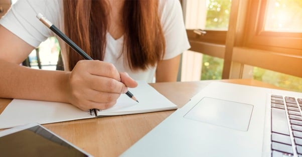 Student studying for exams