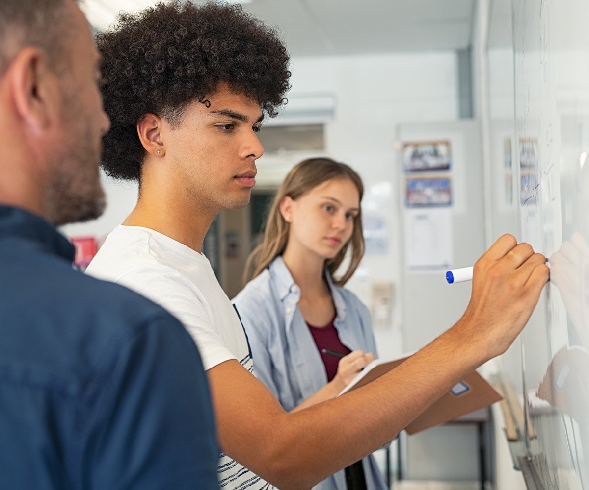 Teacher and students in the Classroom
