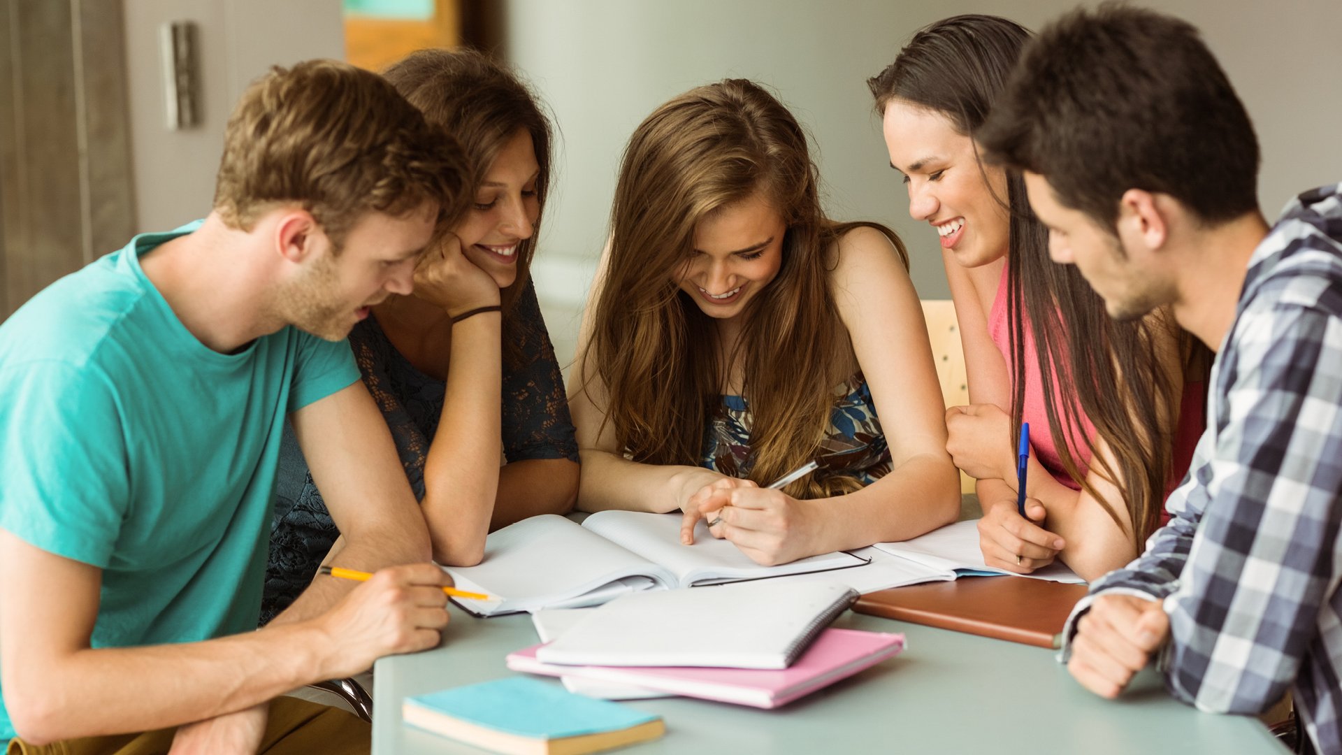 Student studying