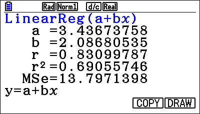 statistics Bivariate Data