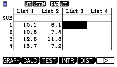 Statistics on the Casio fx-CG50