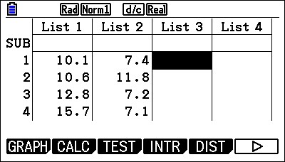 Statistics on the Casio fx-CG50