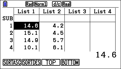Statistics on the Casio fx-CG50