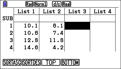 Statistics on the Casio fx-CG50