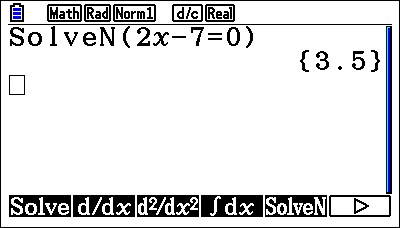 Solve N on the fx-CG50