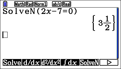 Solve N on the fx-CG50