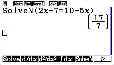 Solve N on the fx-CG50