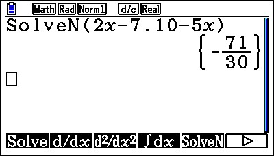 Solve N on the fx-CG50