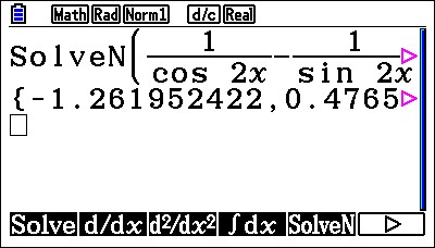 Casio fx-CG50 SolveN
