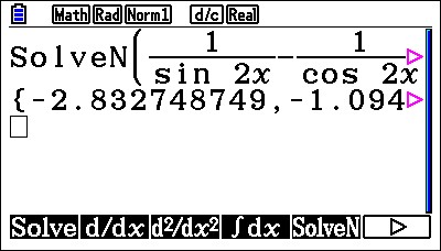 Casio fx-CG50 SolveN