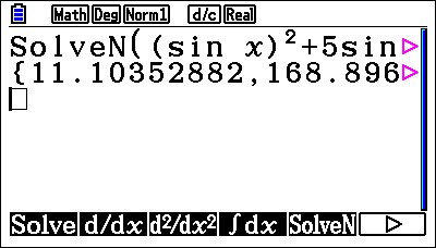 Run-Matrix-SolveN Trigonometry