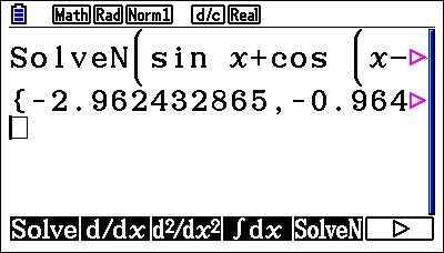 Run-Matrix-SolveN Trigonometry