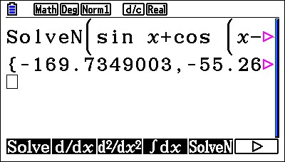 Run-Matrix-SolveN Trigonometry
