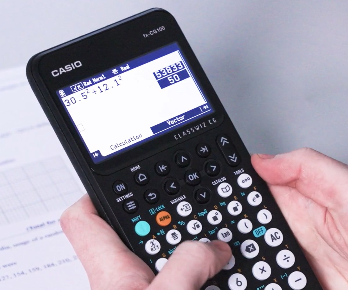 Casio fx-CG100 graphic calculator in the classroom