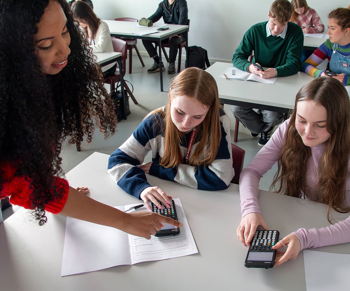 Casio fx-CG100 graphic calculator in the classroom
