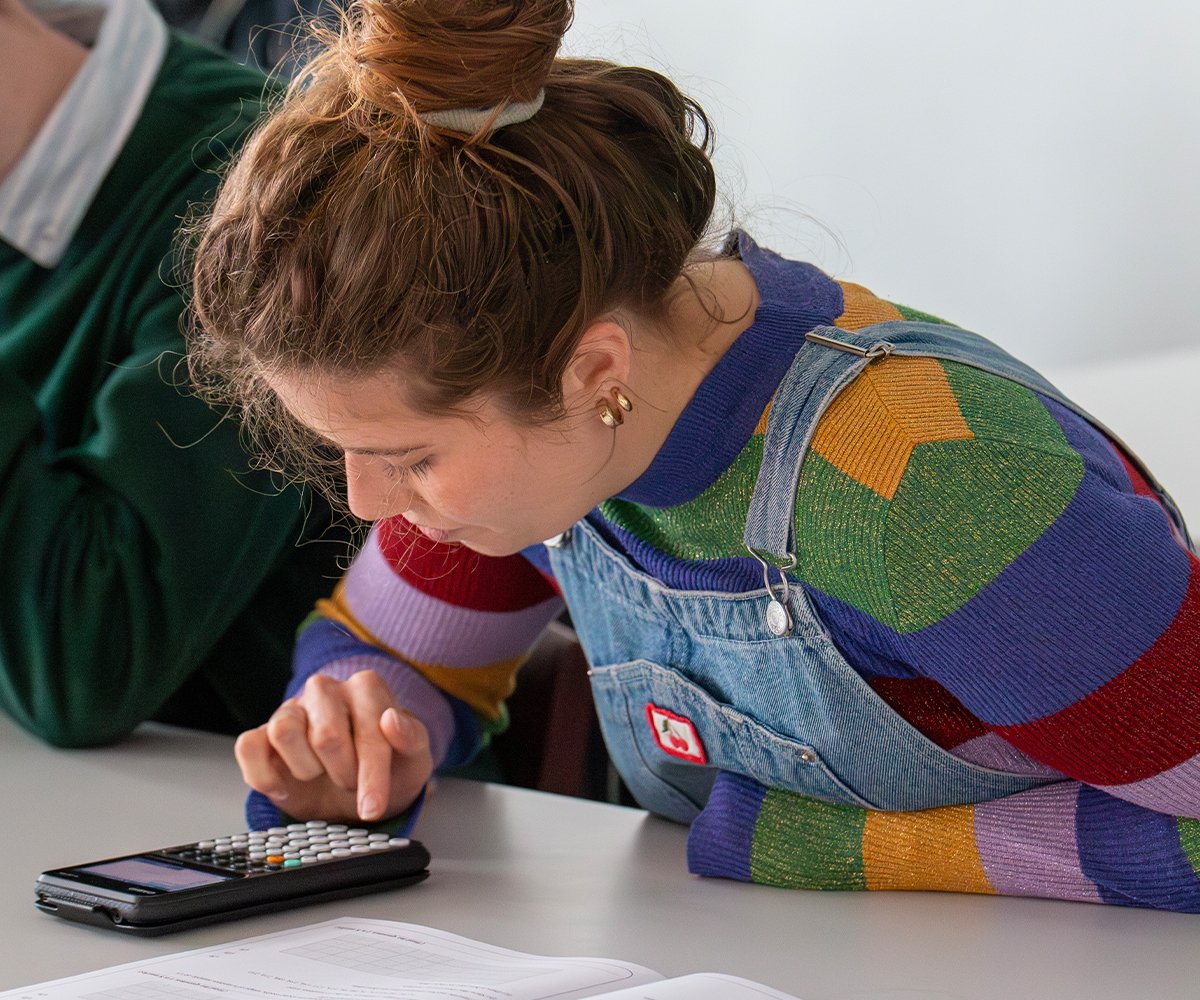 Casio fx-CG100 graphic calculator in the classroom