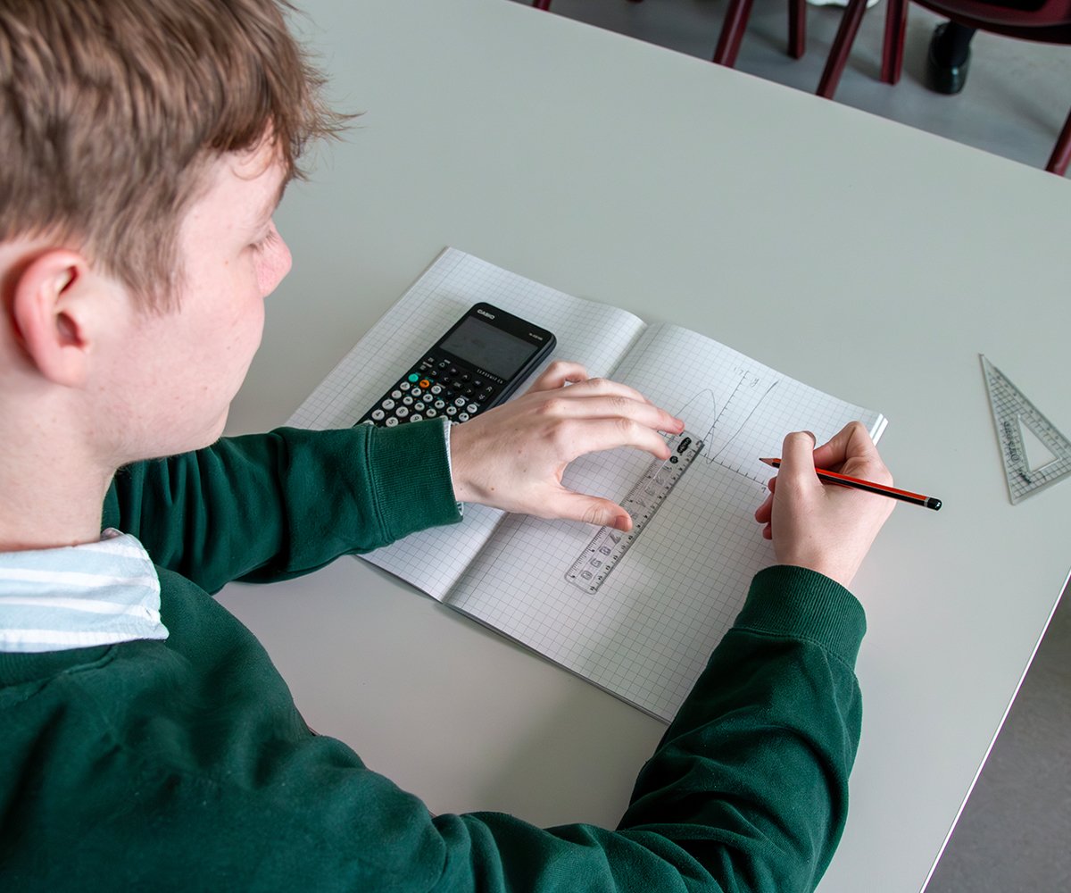 Casio fx-CG100 graphic calculator in the classroom