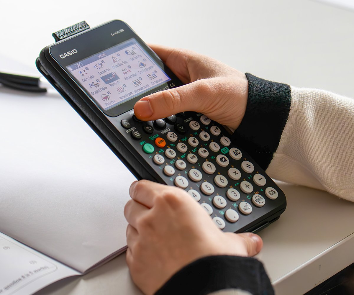 Casio fx-CG100 graphic calculator in the classroom