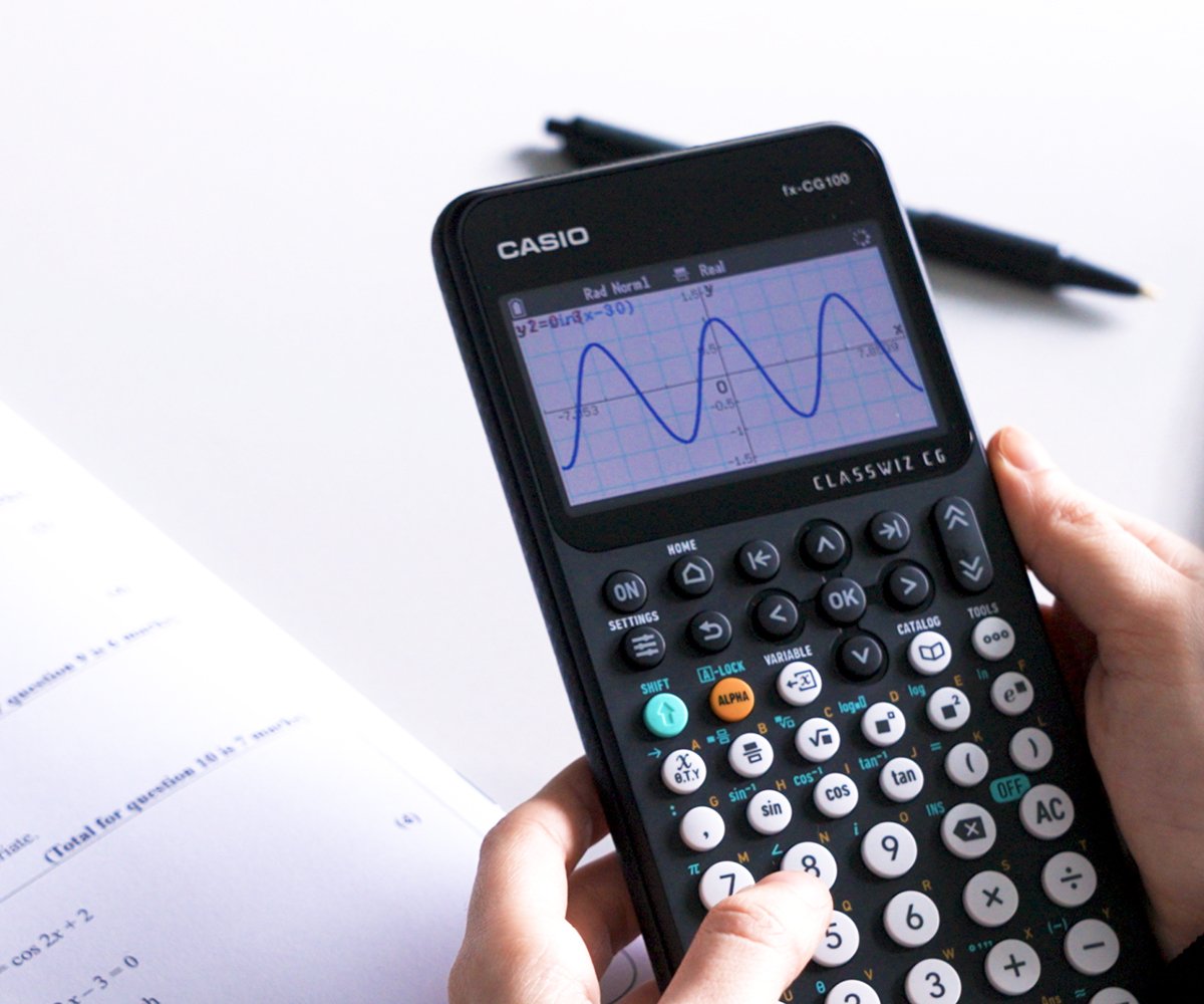 Casio fx-CG100 graphic calculator in the classroom