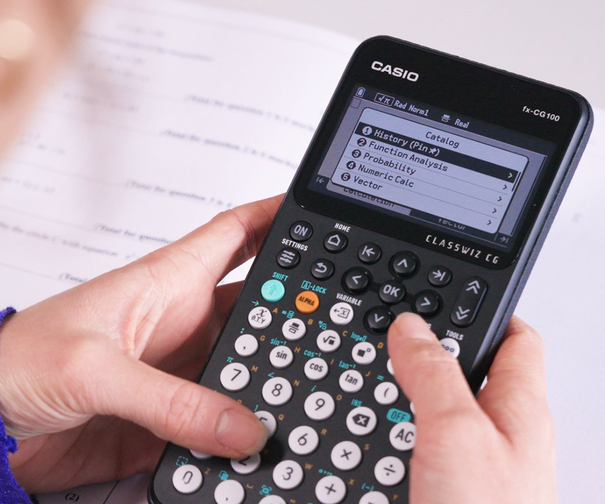 Casio fx-CG100 graphic calculator in the classroom