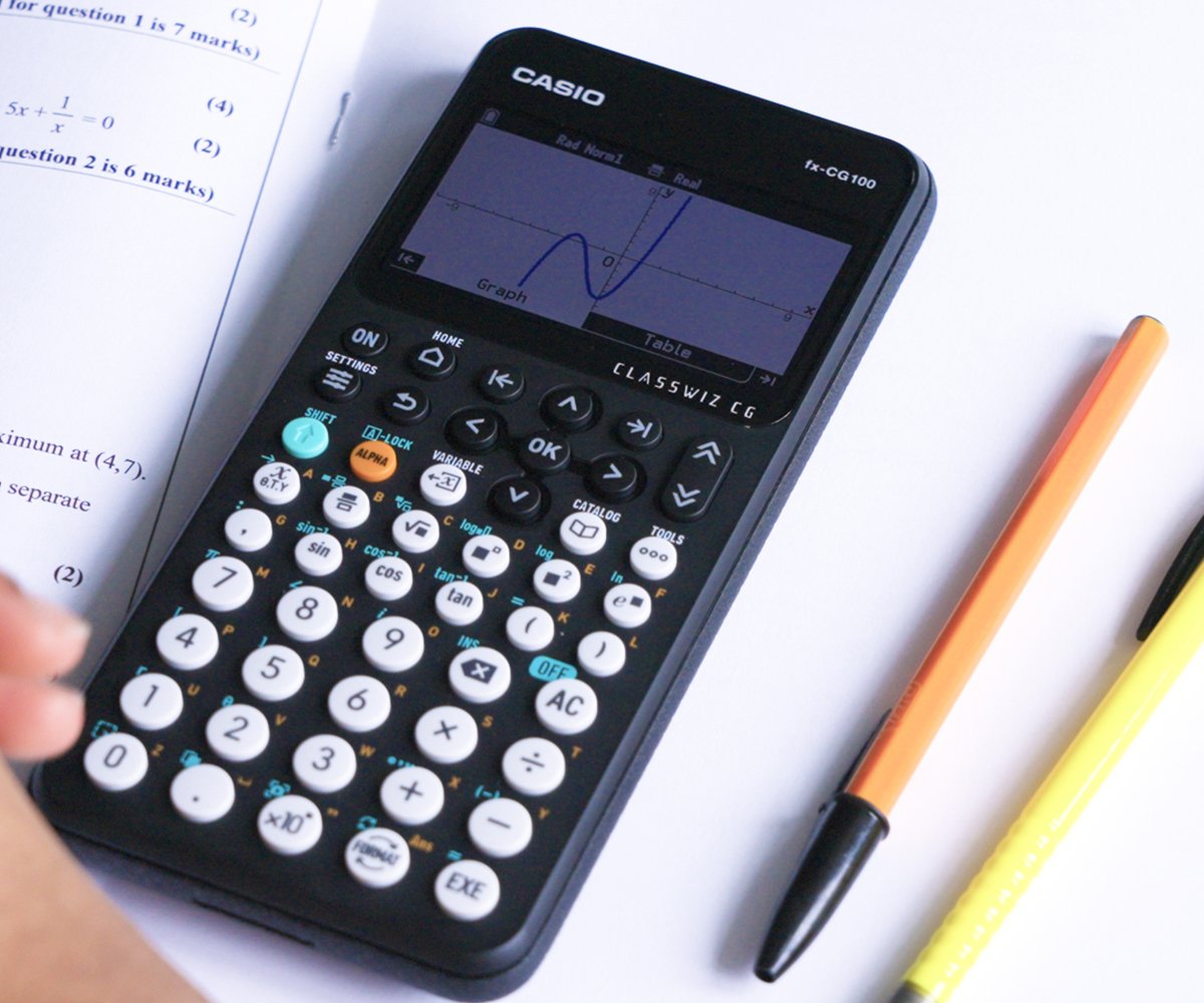 Casio fx-CG100 graphic calculator in the classroom