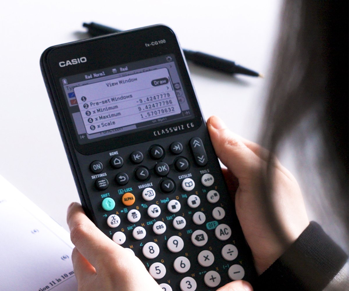Casio fx-CG100 graphic calculator in the classroom