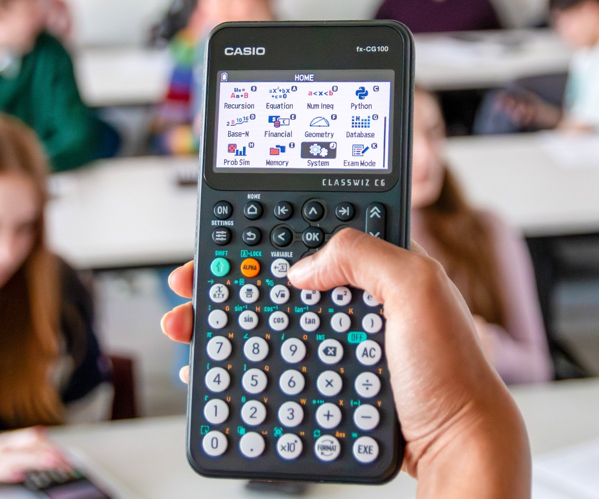 Casio fx-CG100 graphic calculator in the classroom