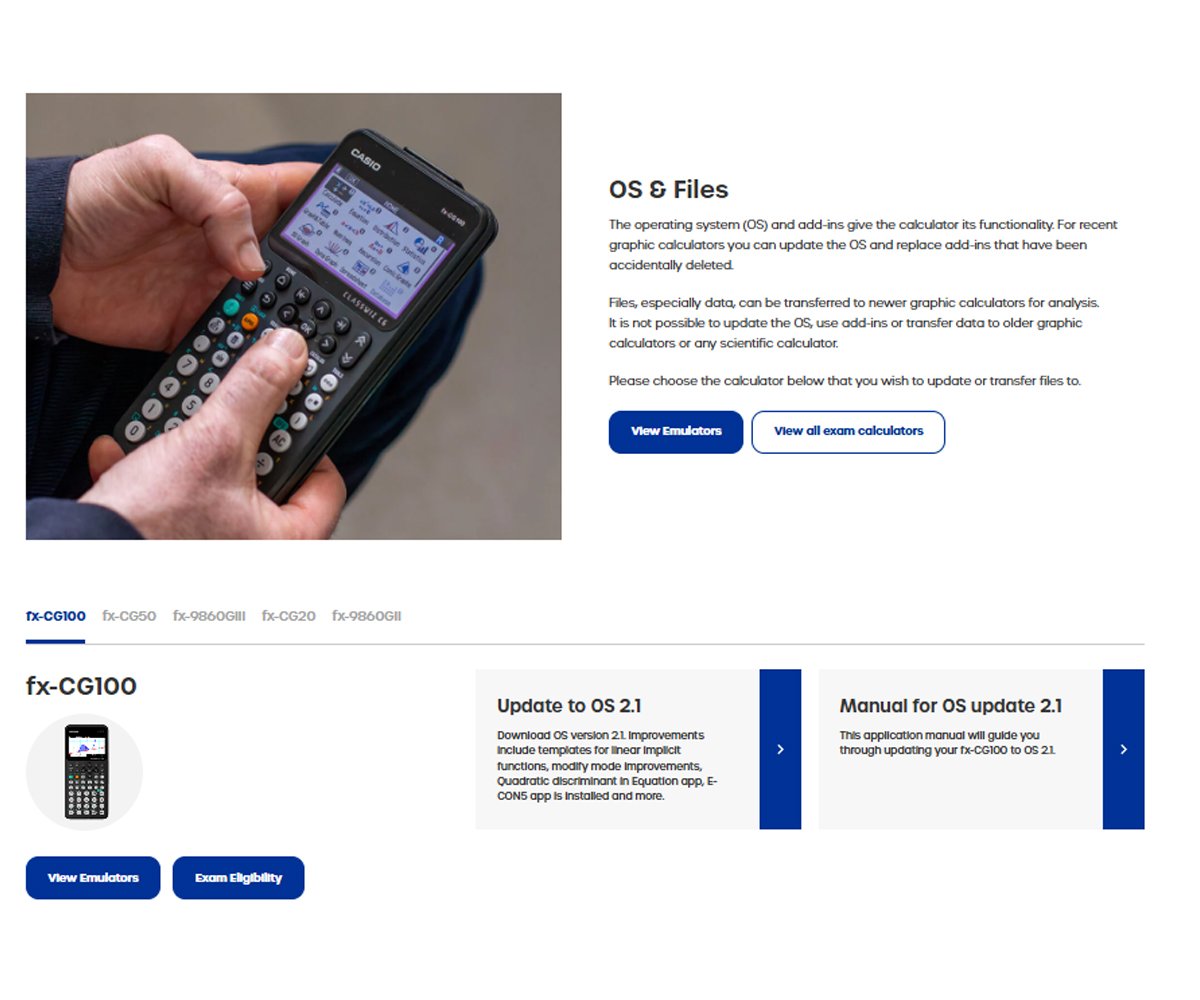 Latest OS for the fx-CG100