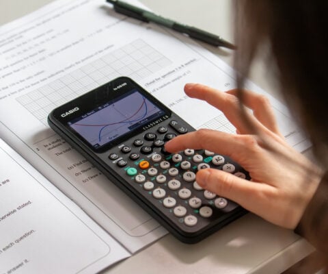 Casio fx-CG100 graphic calculator in the classroom