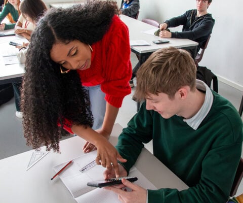 Casio fx-CG100 graphic calculator in the classroom