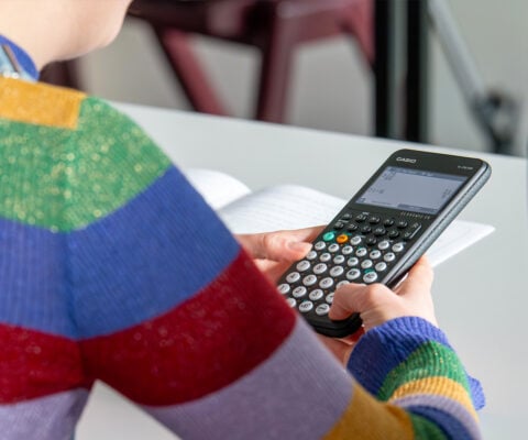 Casio fx-CG100 graphic calculator in the classroom