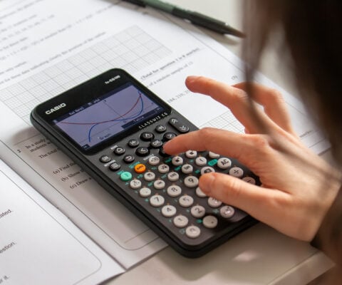 Casio fx-CG100 graphic calculator in the classroom