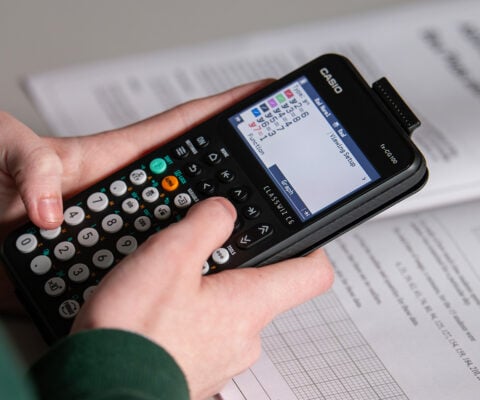 Casio fx-CG100 graphic calculator in the classroom