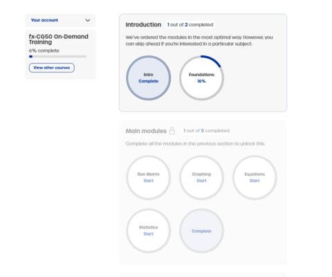 Casio fx-CG50 on demand training