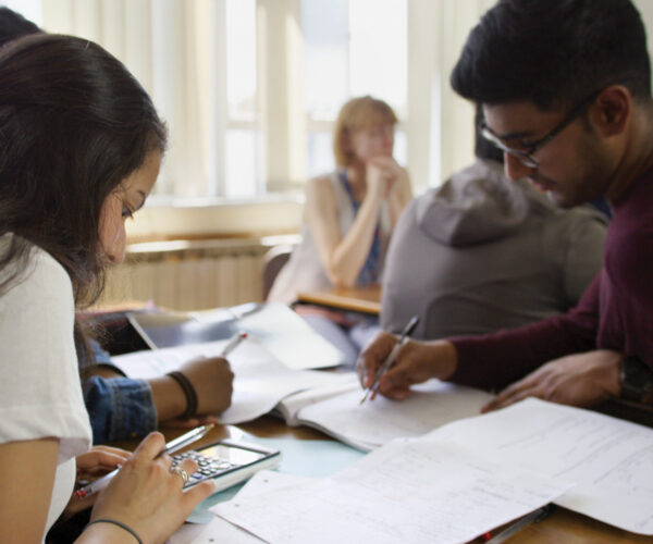 Students using the Casio fx-CG50 graphic calculator