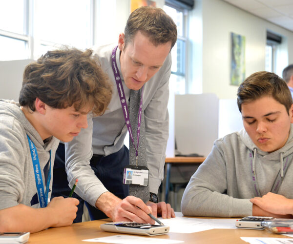 Students using the Casio fx-CG50 graphic calculator