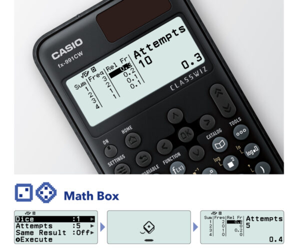 Math Box feature on new Classwiz Scientific Calculator