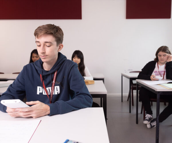 A Level students using the fx-CG50 graphing calculator